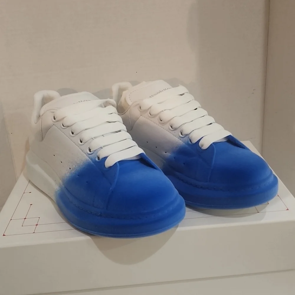 Authentic Alexander McQueen Oversized Spray Flocking Sneakers Men size 8 - Picture 3 of 13